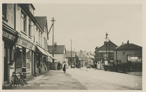 Caen Street (Showing the Railway Station), Braunton, Barnstaple, Devon, England