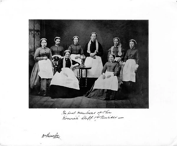 The first members of the Norwich staff of Nurses