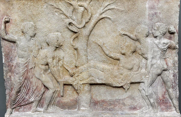 Greek art. A gift for the god of healing. Macedonia. Asklepi