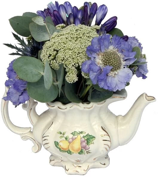 Flowers in teapot