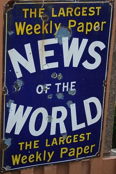 News of the World vintage advertising poster