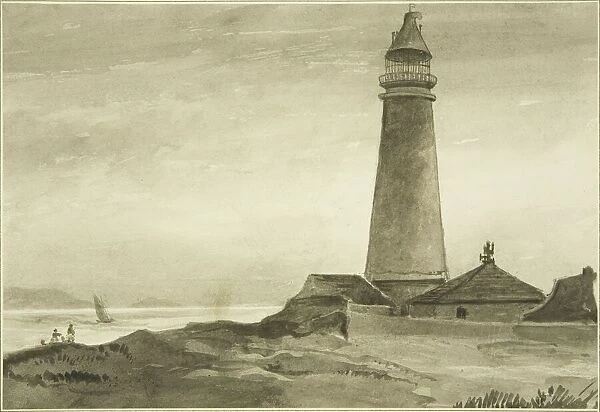 The Flat Holm Lighthouse, 1824 (pencil & w  /  c on paper)