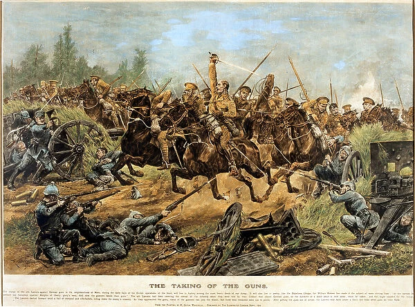 The Taking of the Guns, 1914 (engraving, coloured)