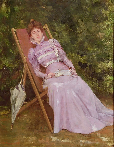 Woman in lilac