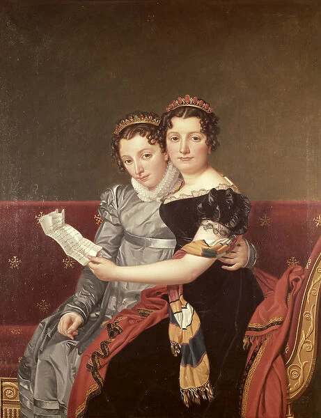 Zenaide (1801-54) and Charlotte (1802-39) Bonaparte, 1822 (oil on canvas)