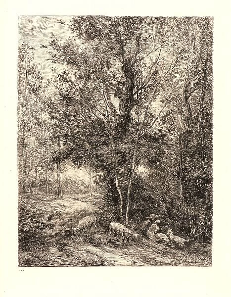 Charles Francois Daubigny (French, 1817 - 1878). The Shepherd and the Shepherdess