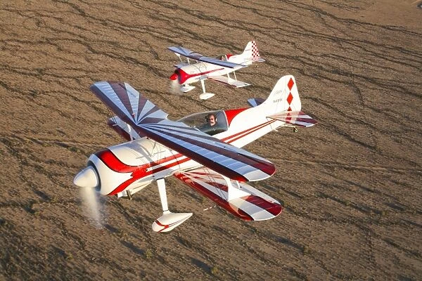 Two Pitts Model 12 aircraft in flight