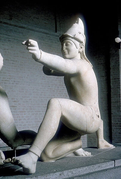Archer from part of the West Pediment of the Temple of Aphaia, Aegina, Greece, c500-480 BC
