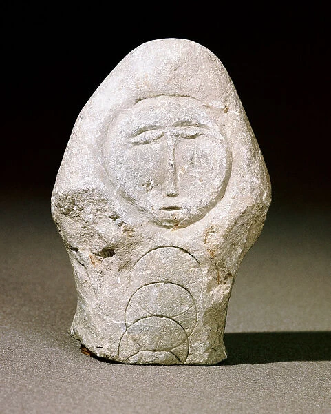 Celtic carved head, Eype, Dorset, c1st century