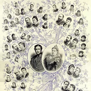 1887 Jubilee genealogical tree of Queen Victoria