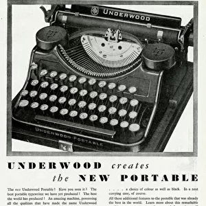 Advert for Underwood portable typewriters 1931
