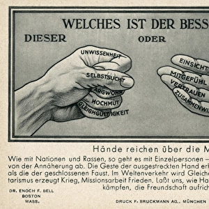 German postcard, Which is the better way?
