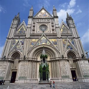 The 13th century Duomo in the town of Orvieto in Umbria