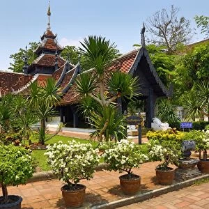 Building in the grounds of Wat Chedi Luang Temple in Chiang Mai, Thailand