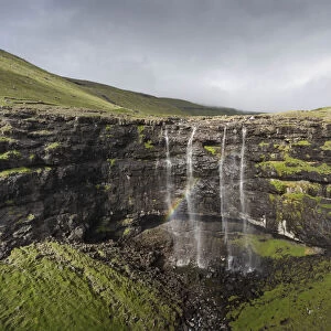 Fossa waterfall. Streymoy, Faroe Islands