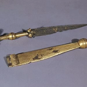 Austria, Hallstatt, Gold dagger and scabbard, tomb 696