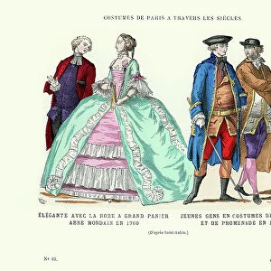 History of Fashion, French men and woman from 1760