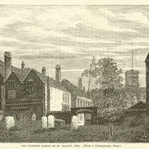 The Grammar School of St Olave s, 1810, from a contemporary print (engraving)