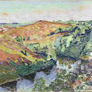 Landscape in Crozant, c. 1898 (pastel on cream laid paper)