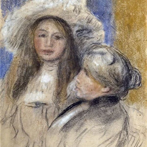Portrait of Berthe Morisot (1841-1895) and his daughter (Julie Manet, 1878-1966) (1894). Auguste Rebnoir (1841-1919). Pastel and charcoal on solid glue paper on cardboard. Musee des Beaux-Arts de la Ville de Paris, PeuPalais