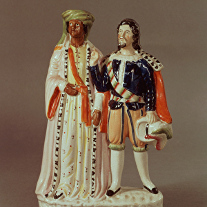Staffordshire figure of Othello and Iago, c. 1858 (ceramic)