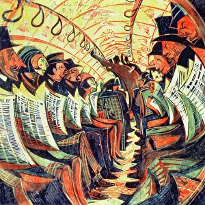 The Tube Train, c. 1934 (linocut)