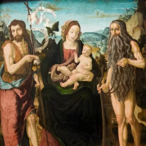 Virgin and Child between St. John the Baptist and St. Onuphrius (tempera on panel)
