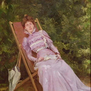 Woman in lilac