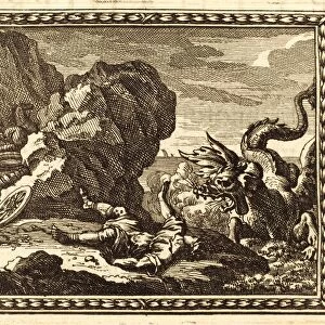 Jean Lepautre, French (1618-1682), Hippolytus and the Sea Monster, published 1676