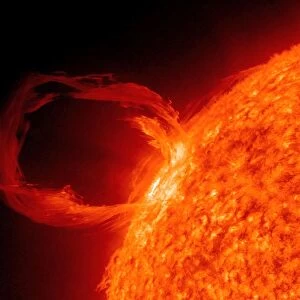 Close-up of a solar eruptive prominence