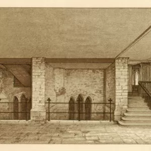 Area under Chamberlains Court, Guildhall, City of London, 1886. Artist: William Griggs