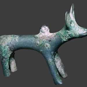 Celtic bronze boar, Hounslow, Middlesex, England, Iron Age, 1st century BC- 1st century AD