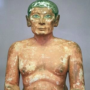 Egyptian seated scribe model