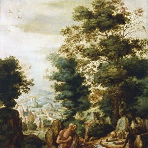 St Jerome in a Landscape, c1530-c1550. Artist: Herri met de Bles