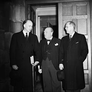 First Lord of the Admiralty Winston Churchill with American governement offial