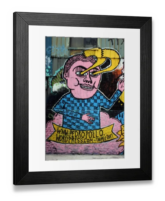 Framed Print : Taiwanese graffiti, Taipei, Taiwan Framed Print : Taiwanese graffiti, Taipei, Taiwan