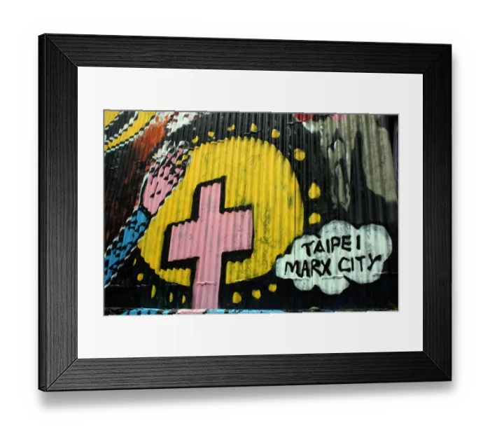 Framed Print : Taiwanese graffiti, Taipei, Taiwan