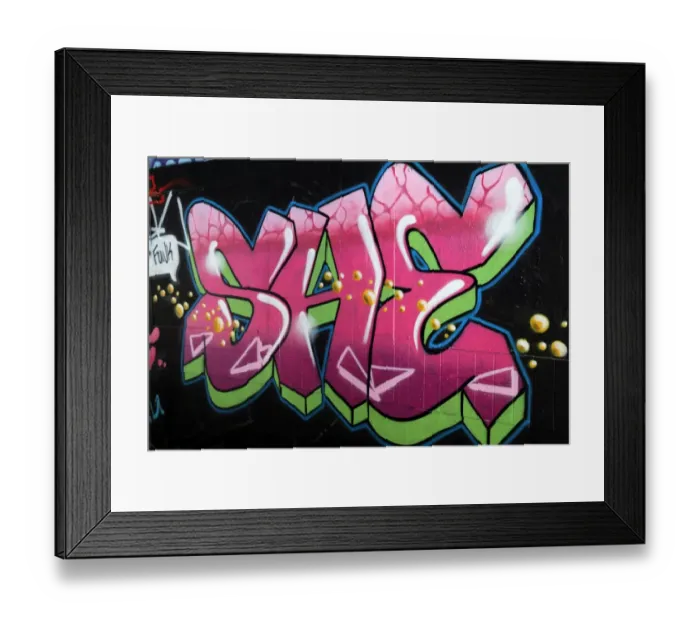 Framed Print : English graffiti, London, UK Framed Print : English graffiti, London, UK