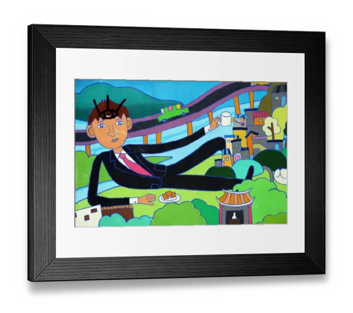 Framed Print : Man about town, Taipei, Taiwan