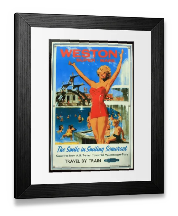 Framed Print : Weston super mare poster Framed Print : Weston super mare poster