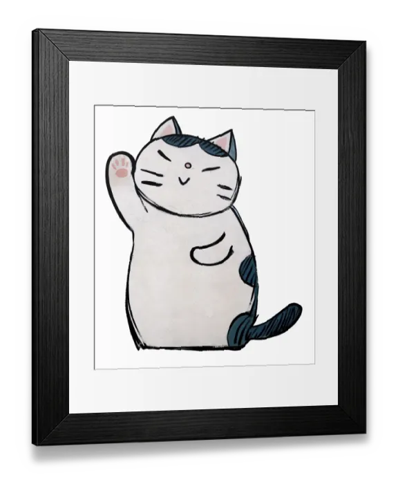 Framed Print : Cats, B10069b Framed Print : Cats, B10069b