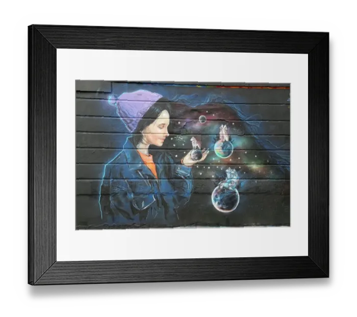 Framed Print : Girl with animals Framed Print : Girl with animals