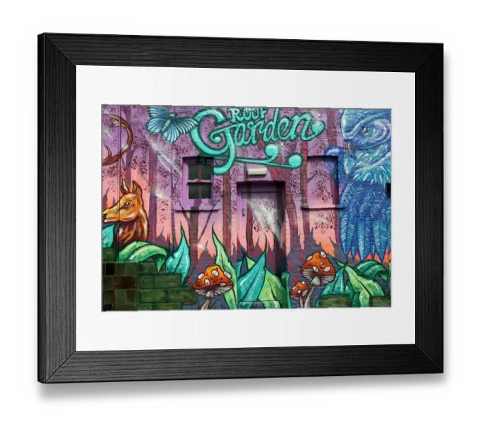 Framed Print : Rooftop garden