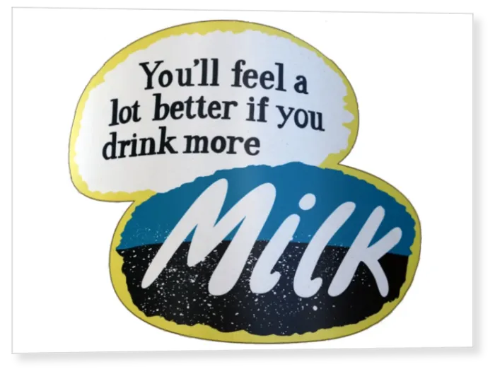 Print : Drink milk poster Print : Drink milk poster