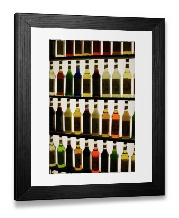 Framed Print : Bottles. For commercial use please contact Photoslot at