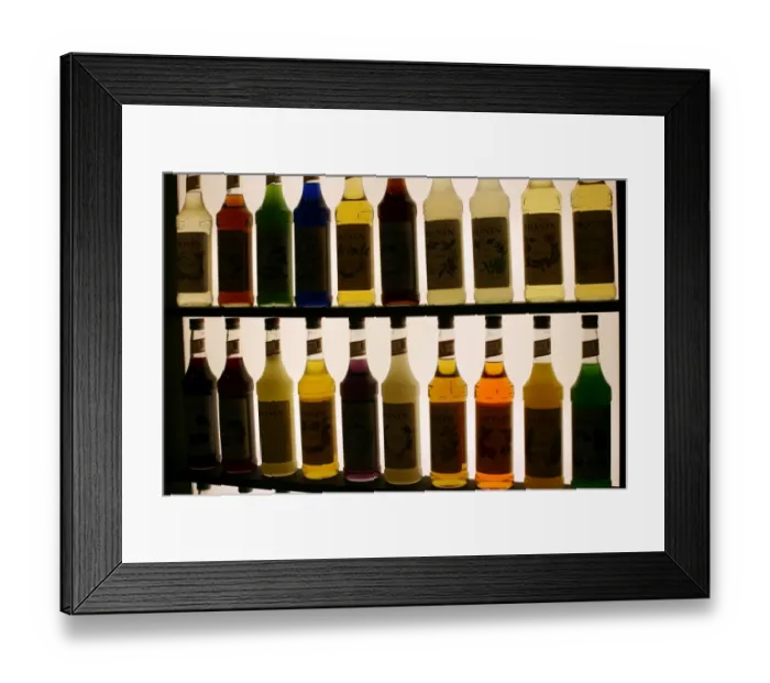 Framed Print : Bottles. For commercial use please contact Photoslot at