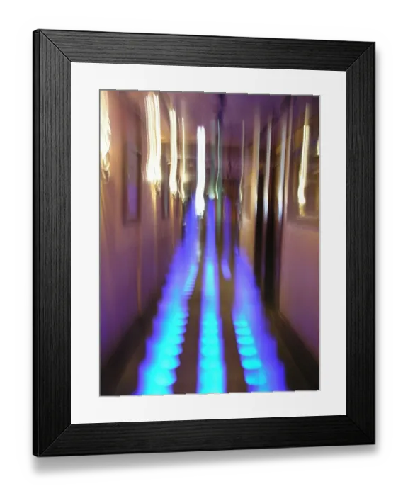 Framed Print : Abstract - blue light Framed Print : Abstract - blue light