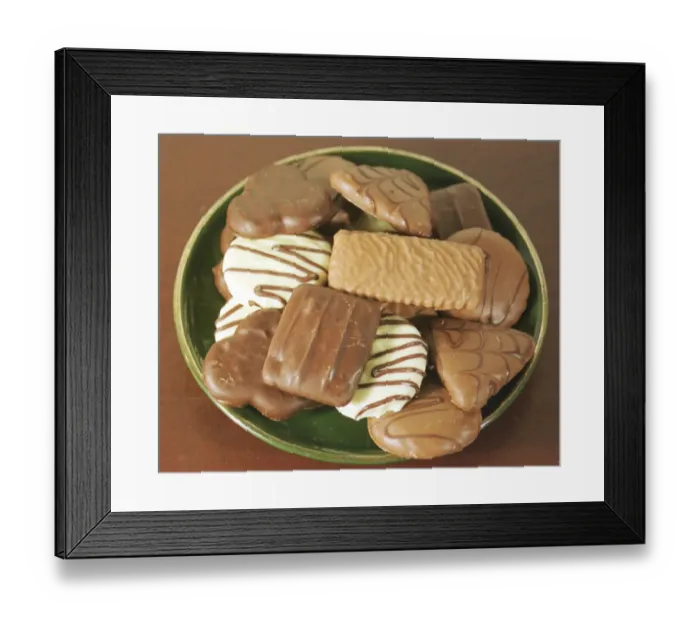 Framed Print : Chocolate biscuits Framed Print : Chocolate biscuits