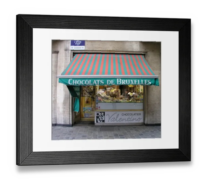 Framed Print : Chocolate shop Belgium