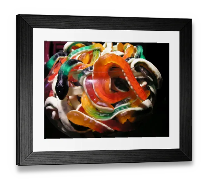 Framed Print : Jelly snakes